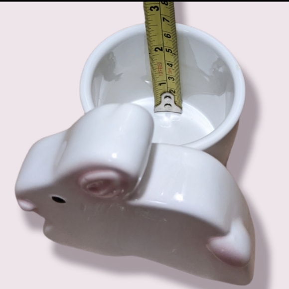 Dark Brown & White Bunny Rabbit Mini Planter or Votive Holder Set of 2 - Picture 5 of 15